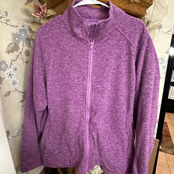 Duluth Trading Co Full Zip Fleece Jacket ZipperPockets Women's 2XL Lilac Purple - Picture 10 of 11